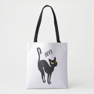 Halloween-Katze. BOO! - "Leckerei-oder Trick-"