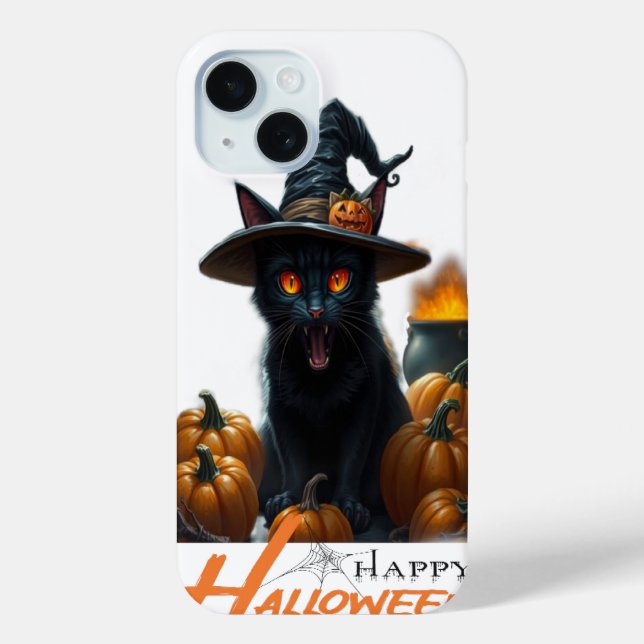 Halloween-Katze  Case-Mate iPhone Hülle (Rückseite)