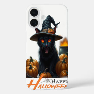 Halloween-Katze iPhone 16 Hülle
