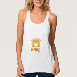 Halloween-Katze, du machst mir Angst Miauw Tank Top