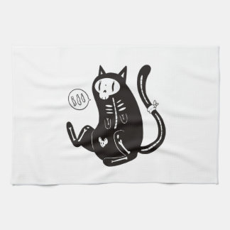 Halloween-Katze Geschirrtuch