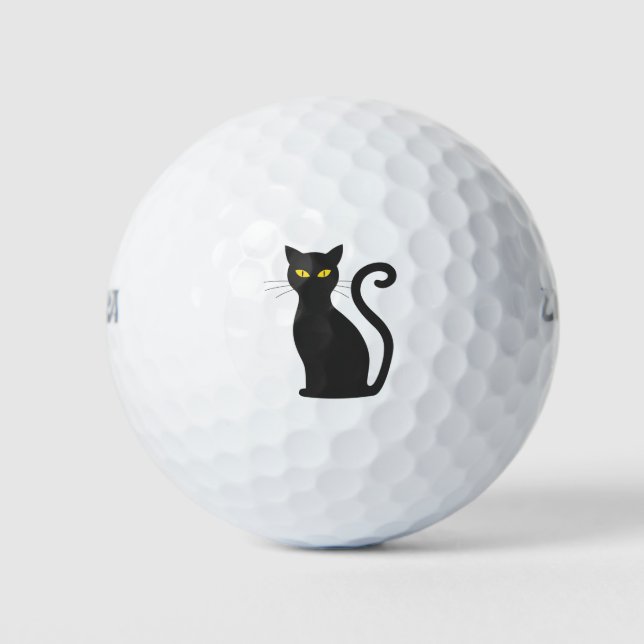 Halloween-Katze Golfball (Vorderseite)