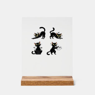 Halloween-Katze Gruselige und stilvolle Katzen-In Acrylschild