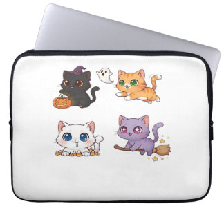 Halloween-Katze Gruselige und stilvolle Katzen-In Laptopschutzhülle