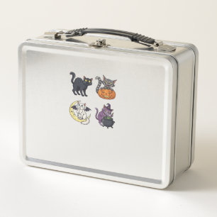Halloween-Katze Gruselige und stilvolle Katzen-In Metall Brotdose