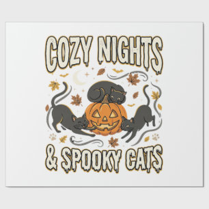 Halloween-Katze Herbstmagie Geschenkpapier
