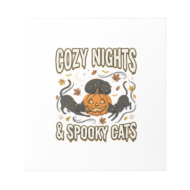 Halloween-Katze Herbstmagie Notizblock (Vorderseite)