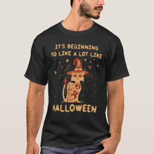 Halloween-Katze Hexe Es sieht so aus als ob Hal T-Shirt