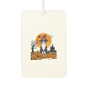 Halloween-Katze Hexe Kürbis Vintage Gruselig_1 Autolufterfrischer