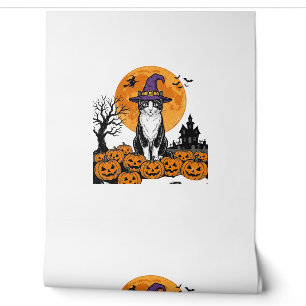 Halloween-Katze Hexe Kürbis Vintage Gruselig_1 Tapete