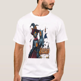 Halloween-Katze Horror Graffiti T-Shirt