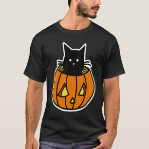 Halloween-Katze Kürbis Kätzchen Niedlich Gruselig T-Shirt