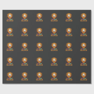 Halloween-Katze Kürbis Mond Vintage-Design Geschenkpapier