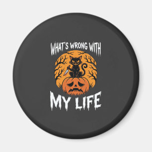Halloween-Katze Kürbis Was stimmt nicht mit meinem Magnet