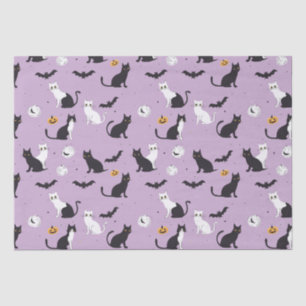 Halloween-Katze lila Seidenpapier