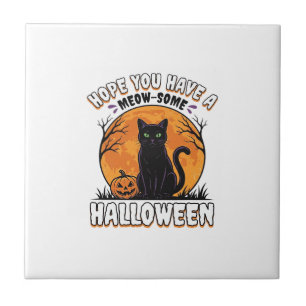 Halloween-Katze Meow-Some Vintage Sticheldesign_1 Fliese