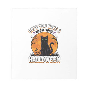 Halloween-Katze Meow-Some Vintage Sticheldesign_1 Notizblock