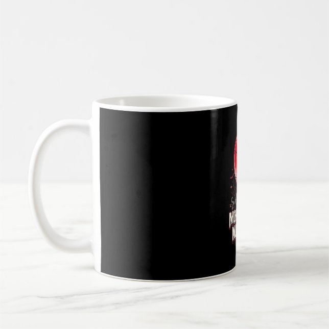 Halloween-Katze Mondlicht Unfug Kaffeetasse (Links)