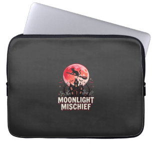 Halloween-Katze Mondlicht Unfug Laptopschutzhülle