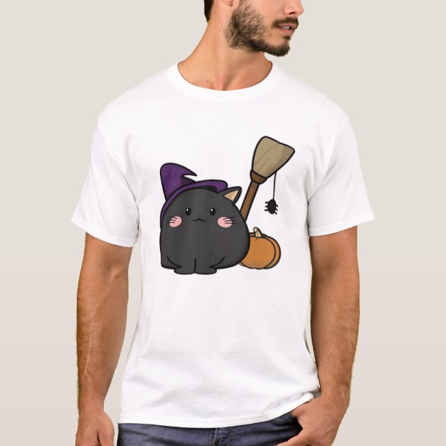 Halloween-Katze Oversized T-Shirt (Vorderseite)