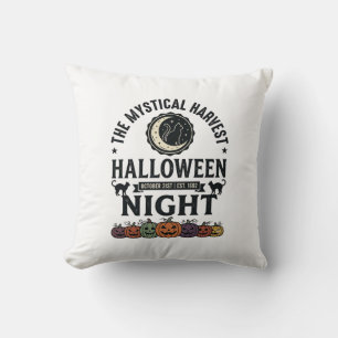 Halloween-Katze Schwarze Katzen Kürbisse Vintage L Kissen