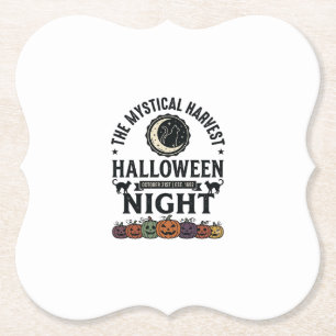 Halloween-Katze Schwarze Katzen Kürbisse Vintage L Untersetzer