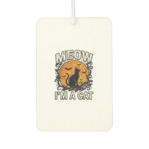 Halloween-Katze-Shirt Meow Ich Bin Eine Katze Vint Autolufterfrischer