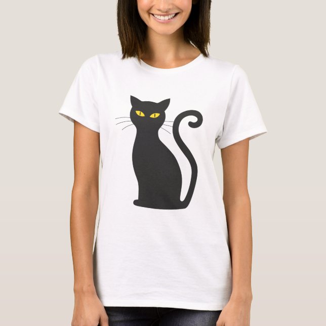 Halloween-Katze T-Shirt (Vorderseite)