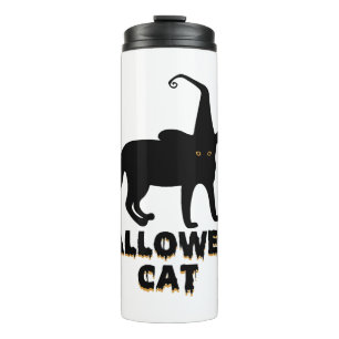 Halloween-Katze Thermosbecher