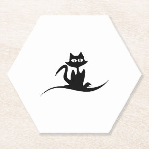 Halloween-Katze Untersetzer