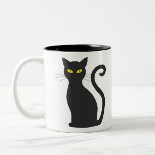 Halloween-Katze Zweifarbige Tasse
