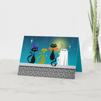 Halloween-Katzen Feiertagskarte