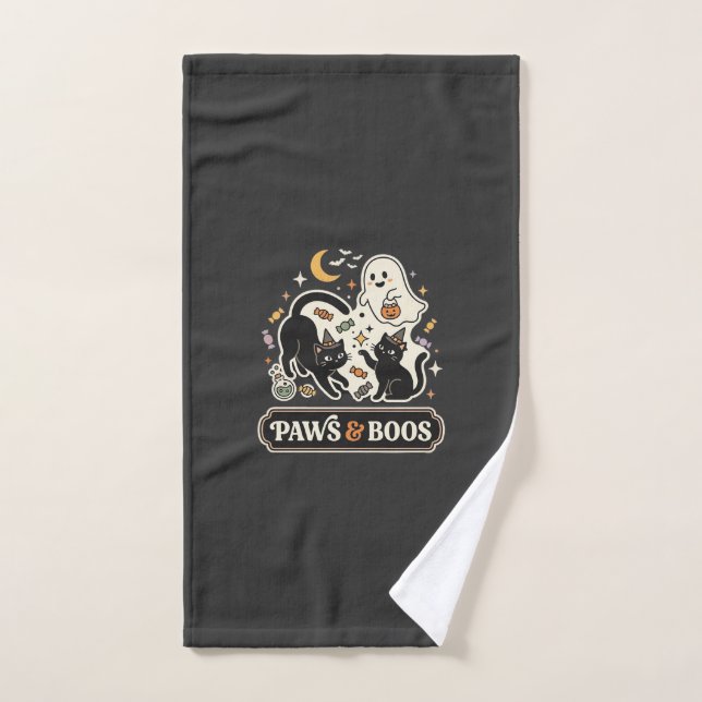Halloween Katzen Geist Magie Handtuch (Handtuch)