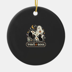 Halloween Katzen Geist Magie Keramik Ornament