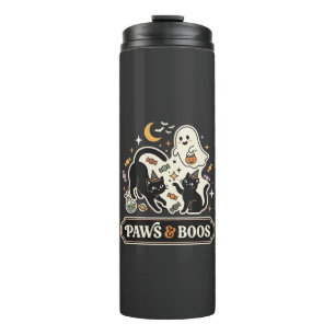 Halloween Katzen Geist Magie Thermosbecher