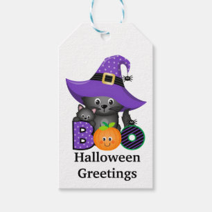 Halloween-Katzen Geschenkanhänger