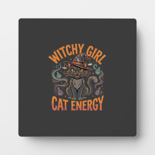 Halloween-Katzen-Hexen-Vibes Fotoplatte