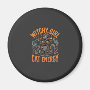 Halloween-Katzen-Hexen-Vibes Magnet