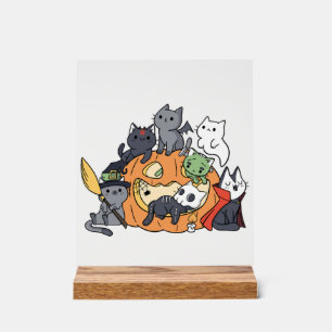 Halloween Katzen Kätzchen Acrylschild