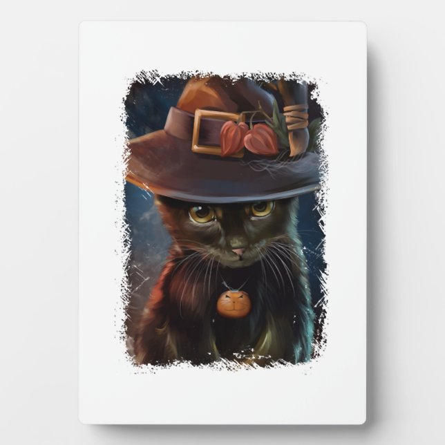 Halloween Katzen Kätzchen Fotoplatte (Vorderseite)