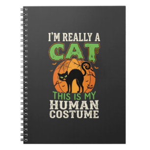 Halloween-Katzen-Kostüm für Menschen Lustiges Desi Notizblock