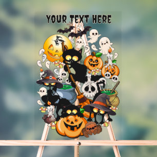 Halloween Katzen Lustige Party Acrylschild