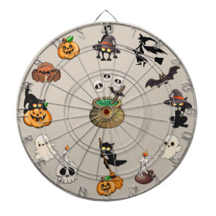 Halloween Katzen Lustige Party Dartscheibe