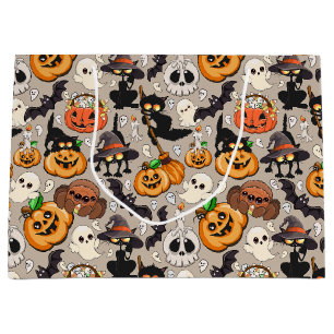 Halloween-Katzen Lustige Party Große Geschenktüte