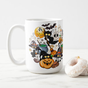 Halloween Katzen Lustige Party Kaffeetasse