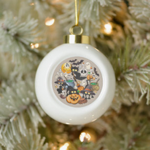 Halloween Katzen Lustige Party Keramik Kugel-Ornament