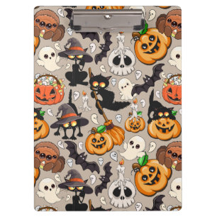 Halloween Katzen Lustige Party Klemmbrett