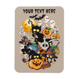 Halloween Katzen Lustige Party Magnet