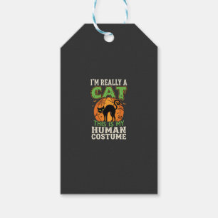 Halloween-Katzen-Mensch-Kostüm Lustiges Design Geschenkanhänger