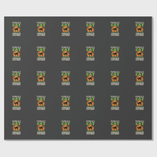 Halloween-Katzen-Mensch-Kostüm Lustiges Design Geschenkpapier